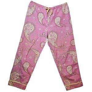 Pink Paisley Medium Pajama Pants Lounge Sleep Bottoms Comfy CasuaL‎ #342l
